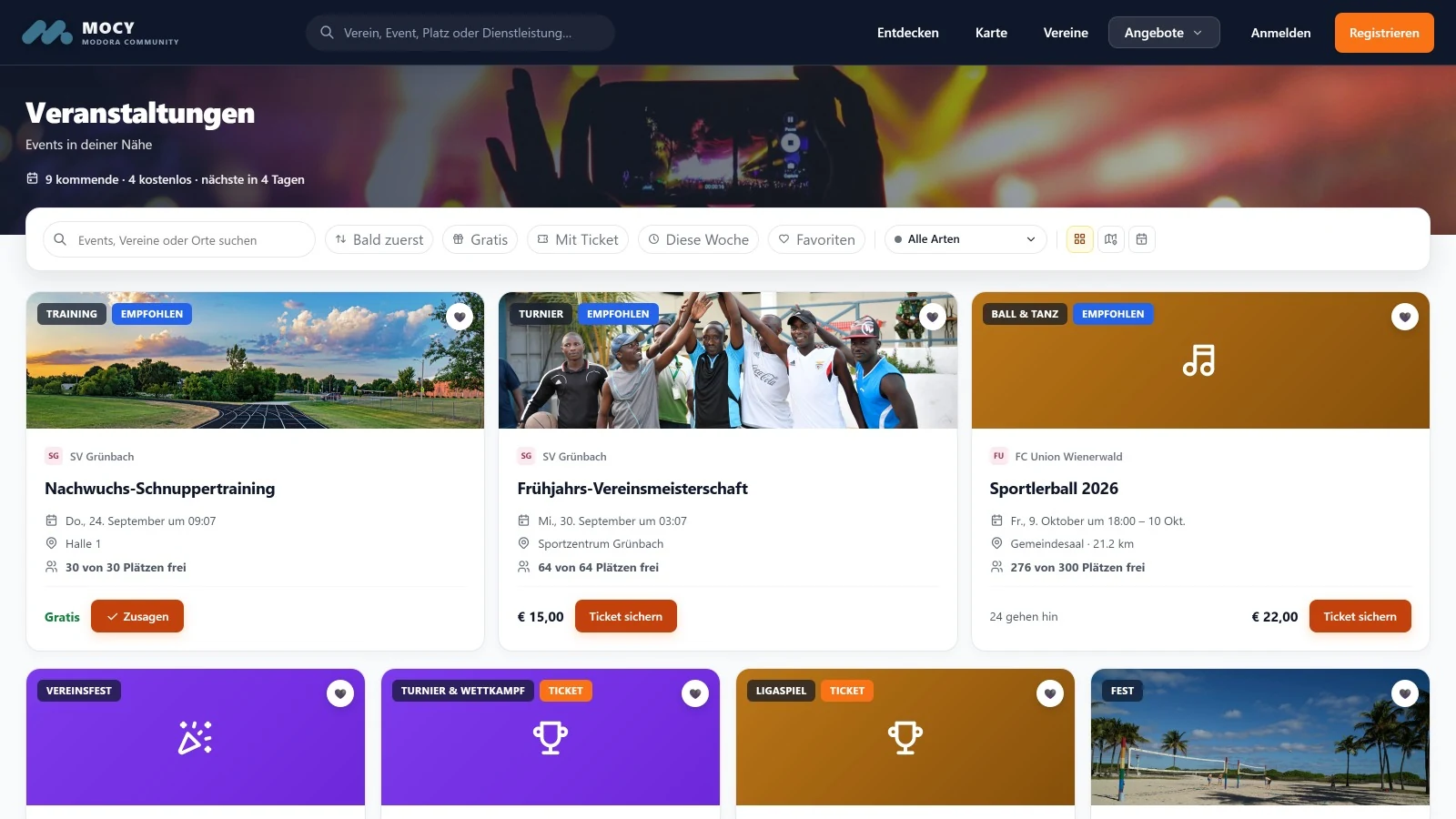 Modora Community Web-App
